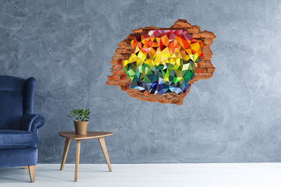 Díra 3D fototapeta na stěnu Barevná díra ve zdi