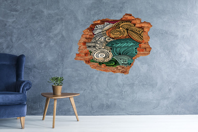 Díra 3D fototapeta nálepka Barevné vzory na kamenném pozadí