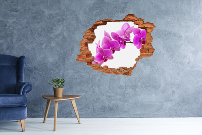 Samolepící díra nálepka Růžová orchidej