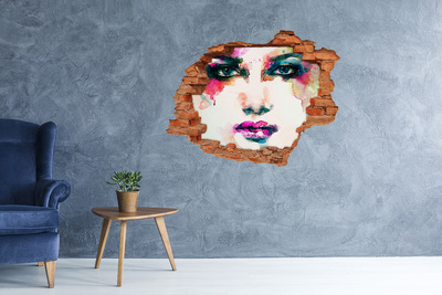Díra 3D fototapeta na stěnu Portrét ženy