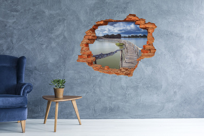 Nálepka fototapeta 3D výhled Most na vodě