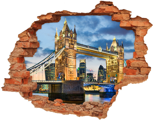 Fototapeta díra na zeď 3D Tower bridge Londýn