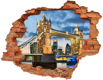 Fototapeta díra na zeď 3D Tower Bridge v Londýně