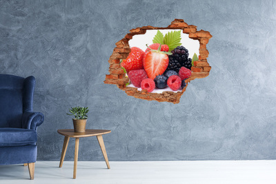 Nálepka díra na zeď beton Ovocný ráj za zdí