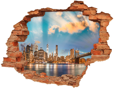 Fototapeta díra na zeď 3D Pohled na New York