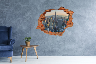 Fototapeta díra na zeď 3D Pohled na New York