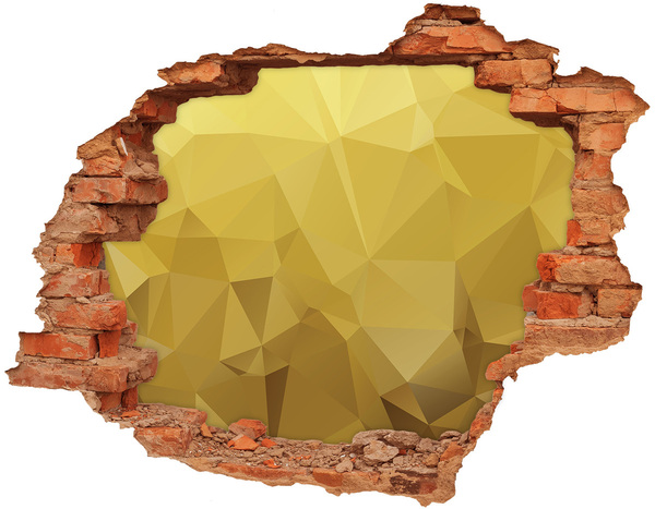 Díra 3D fototapeta nálepka Zlatá prasklina ve zdi