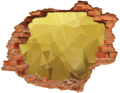 Díra 3D fototapeta nálepka Zlatá prasklina ve zdi