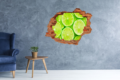 Nálepka 3D díra beton Čerstvé vápno v betonu