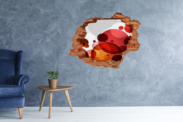 Díra 3D fototapeta nálepka Barevné bubliny v díře ve zdi