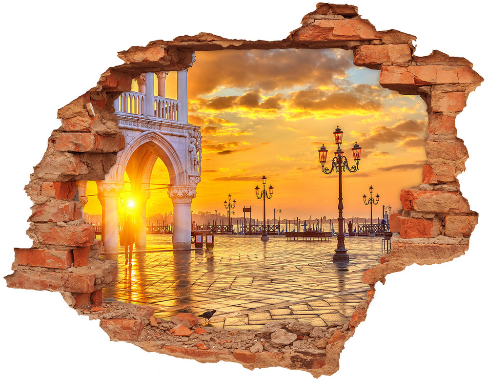 Fototapeta díra na zeď 3D Benátky Itálie
