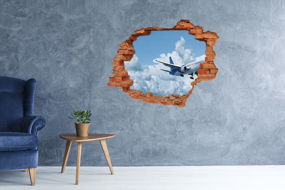 Foto fotografie díra na zeď Letadlo na nebi