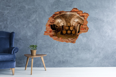 Fototapeta díra na zeď 3D Interiér vinařství se sudy