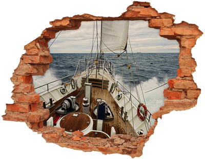 Foto fotografie díra na zeď Plachetnice na moři