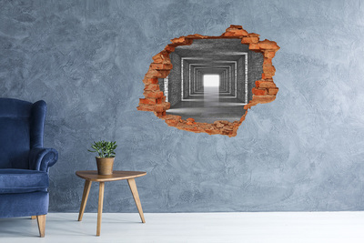 Díra 3D fototapeta na stěnu Tunel z cihly