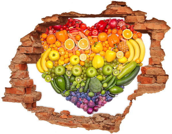 Nálepka 3D díra Ovocný ráj v ústraní