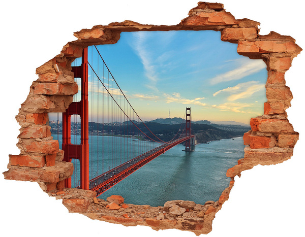 Fototapeta díra na zeď 3D Most Golden Gate v San Franciscu