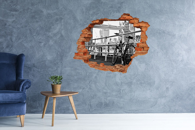 Fototapeta díra na zeď 3D Kolo na městském nábřeží