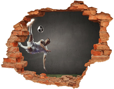 Samolepící díra na stěnu nálepka Fotbalista