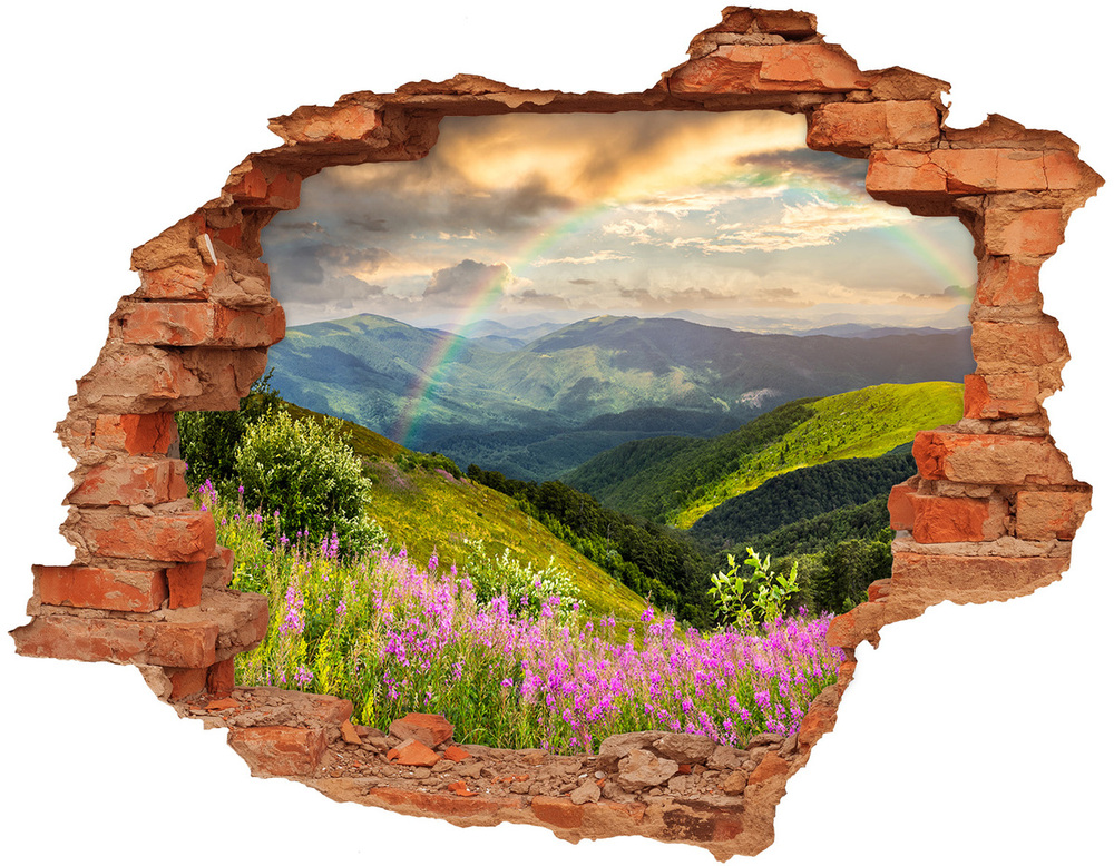 Nálepka fototapeta 3D výhled Horská krajina