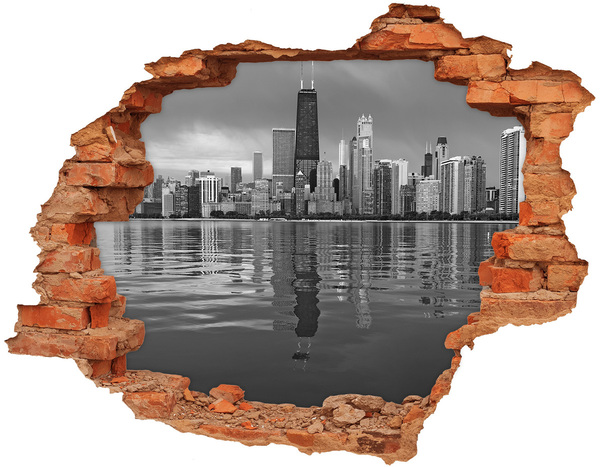 Fototapeta díra na zeď 3D nálepka Chicago