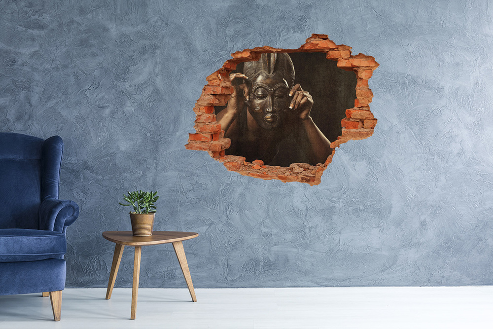 Díra 3D fototapeta na stěnu Africká maska