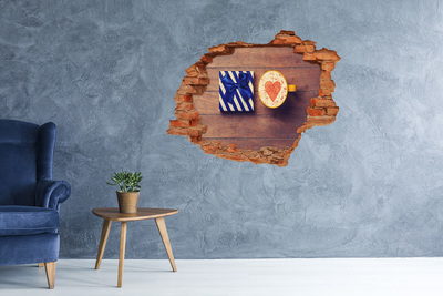 Samolepící nálepka beton Dárek ke kávě se srdíčkem