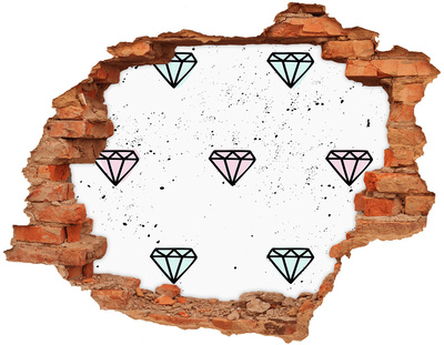 Fototapeta díra na zeď Diamanty