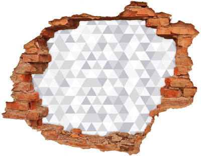 Fotoobraz díra na stěnu Šedé trojúhelníky