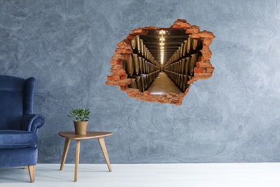 Fototapeta díra na zeď 3D Interiér vinařství se sudy