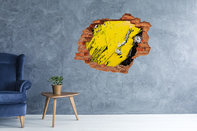 Díra 3D fototapeta na stěnu Zlatá díra v betonu