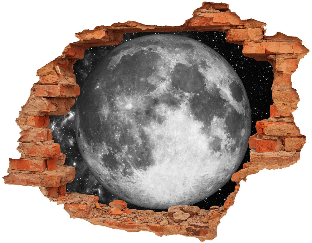 Foto fotografie díra na zeď Měsíc