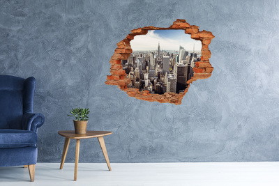 Fototapeta díra na zeď 3D Pohled na New York