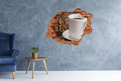 Samolepící nálepka beton Šálek kávy