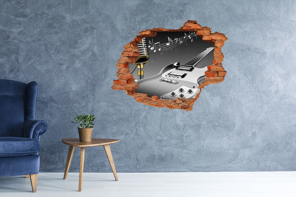 Fotoobraz díra na stěnu Hudební díra ve zdi