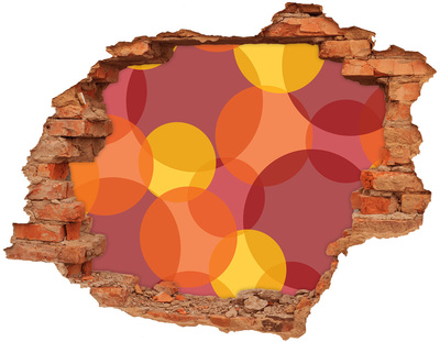 Díra 3D fototapeta na stěnu Barevné kruhy na betonovém pozadí