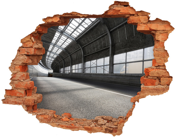 Fototapeta díra na zeď 3D Městské kouzlo za dírou