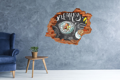 Fototapeta díra na zeď Retro snídaně