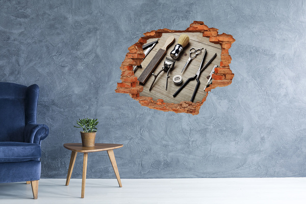 Fototapeta díra na zeď Kadeřnická dílna