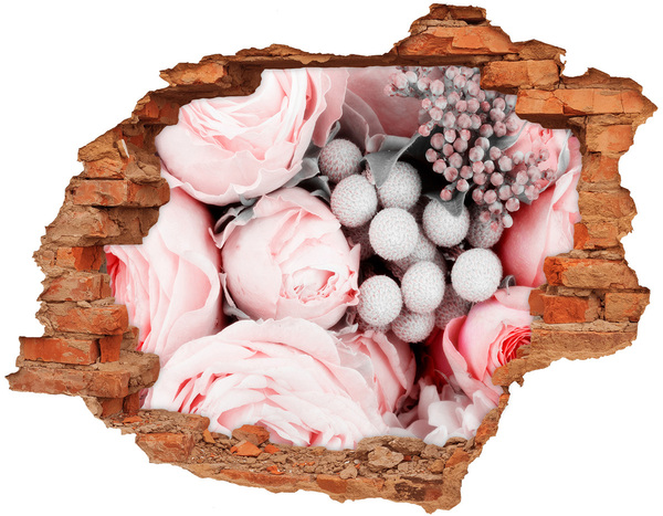 Samolepící díra nálepka Květinový ráj za zdí