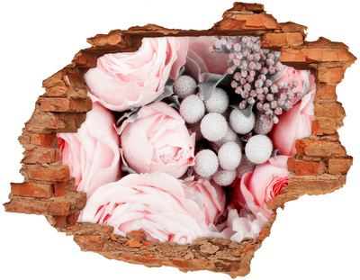 Samolepící díra nálepka Květinový ráj za zdí