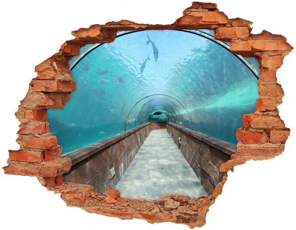 Fototapeta díra na zeď 3D Podvodní tunel v oceánu