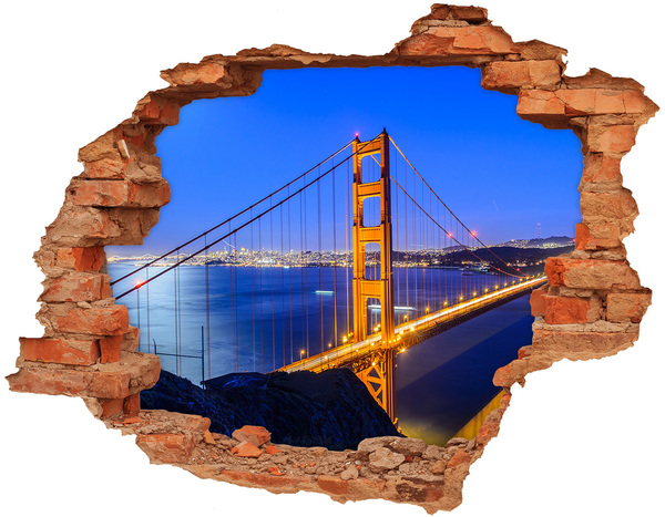 Fototapeta díra na zeď 3D Most San Francisco