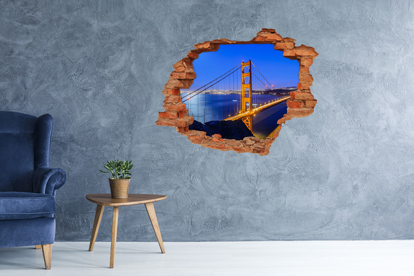 Fototapeta díra na zeď 3D Most San Francisco