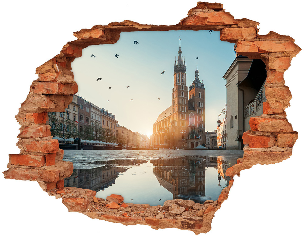 Fototapeta díra na zeď 3D Krakov Polsko