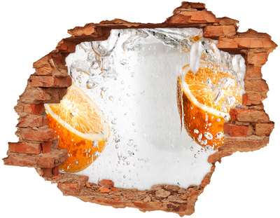 Nálepka díra na zeď Pomeranče pod vodou