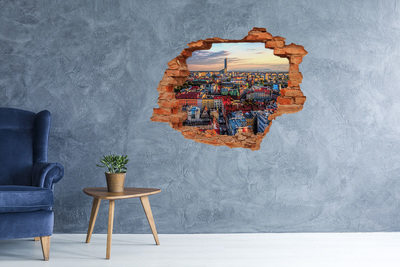 Fototapeta díra na zeď 3D Pohled na město z ptačí perspektivy