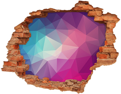 Samolepící díra na stěnu Geometrie v díře