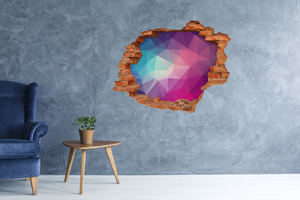 Samolepící díra na stěnu Geometrie v díře