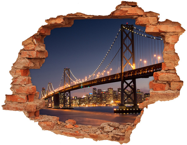 Fototapeta díra na zeď 3D Most San Francisco